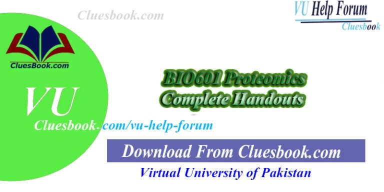 BIO601 Proteomics Complete Handouts