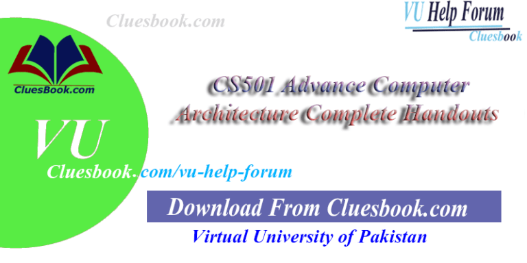 CS501 Advance Computer Architecture Complete Handouts