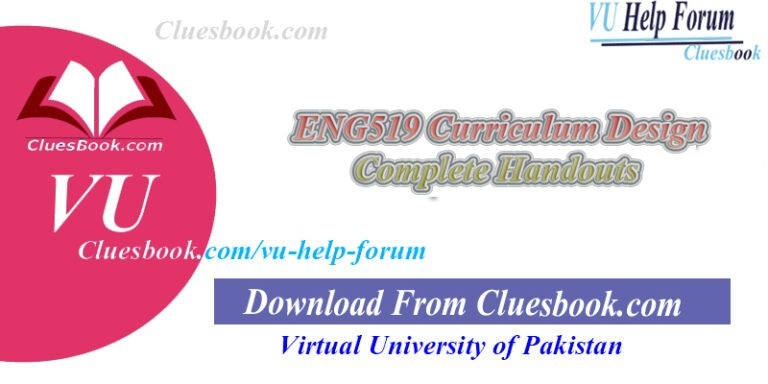 ENG519 Curriculum Design Complete Handouts