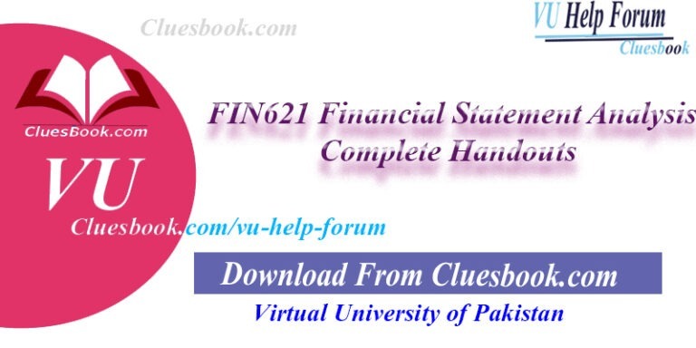 FIN621 Financial Statement Analysis Complete Handouts