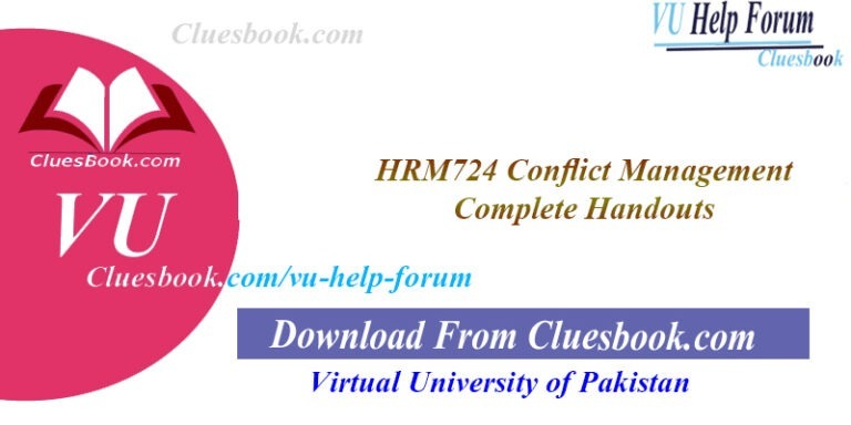 HRM724 Conflict Management Complete Handouts