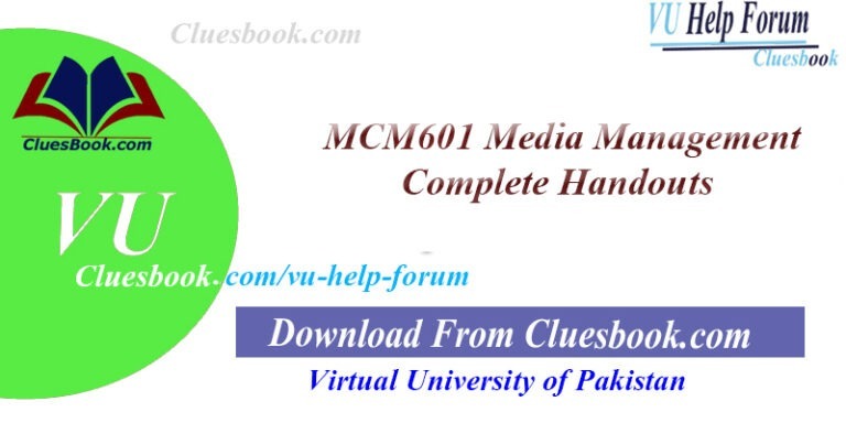 MCM601 Media Management Complete Handouts