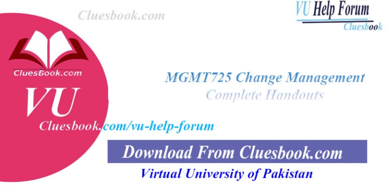 MGMT725 Change Management Complete Handouts