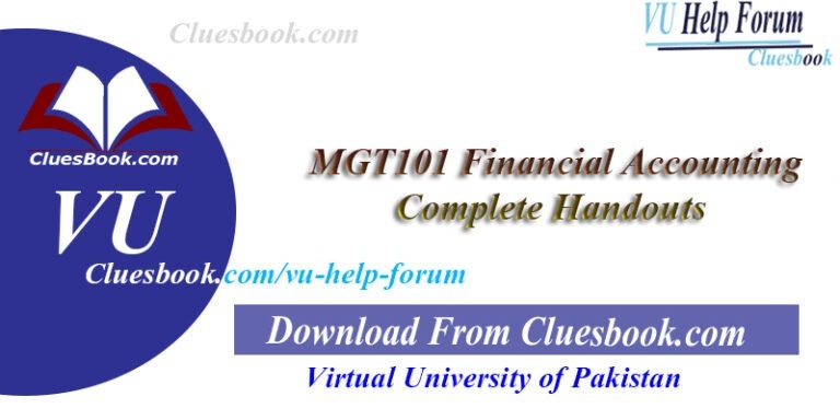 MGT101 Financial Accounting Complete Handouts