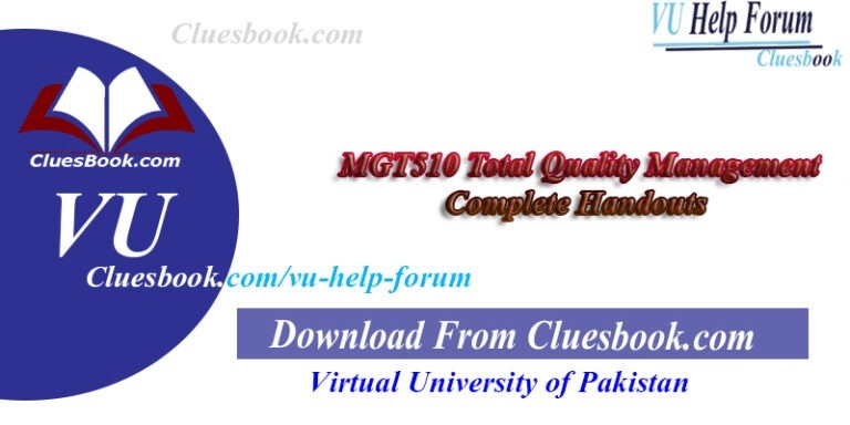MGT510 Total Quality Management Complete Handouts