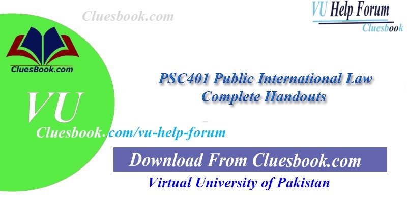 PSC401 Public International Law Complete Handouts