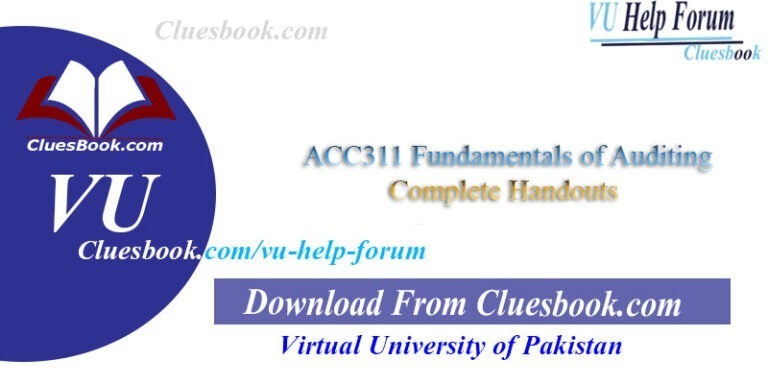 ACC311 Fundamentals of Auditing Complete Handouts