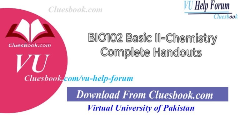 BIO102 Basic II-Chemistry Complete Handouts