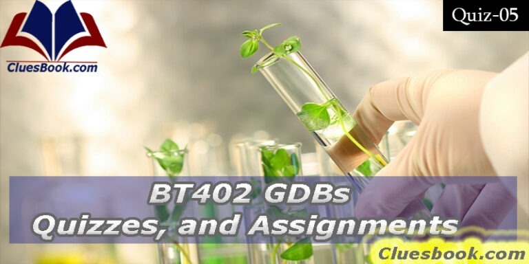 BT402 Microbial Biotechnology Quiz-05 Virtual University of Pakistan