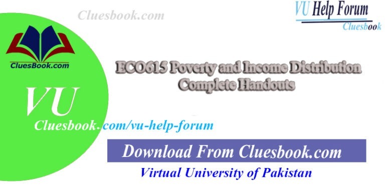 ECO615 Poverty and Income Distribution Complete Handouts