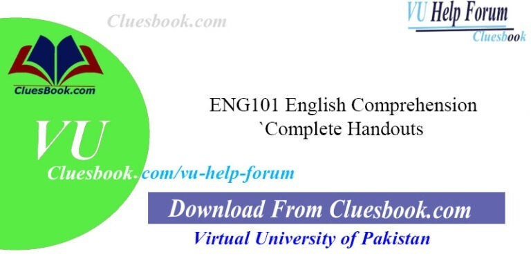 ENG101 English Comprehension Complete Handouts