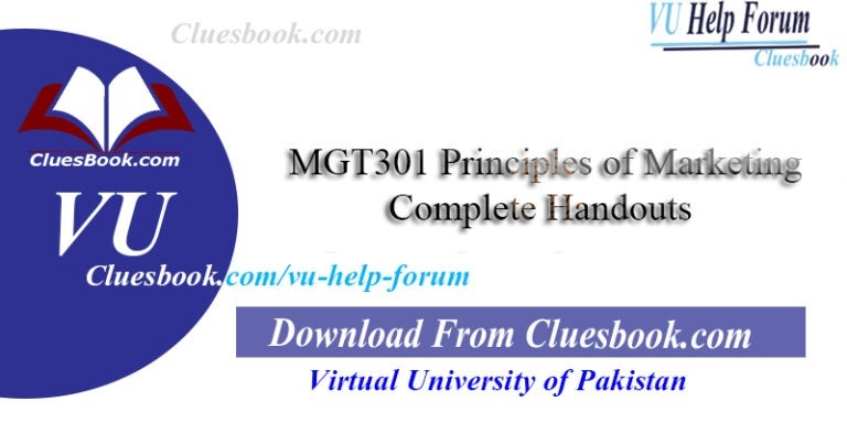 MGT301 Principles of Marketing Complete Handouts