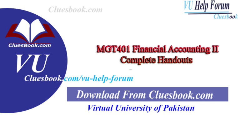 MGT401 Financial Accounting II Complete Handouts