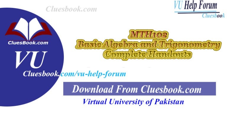 MTH102 Basic Algebra and Trigonometry Complete Handouts