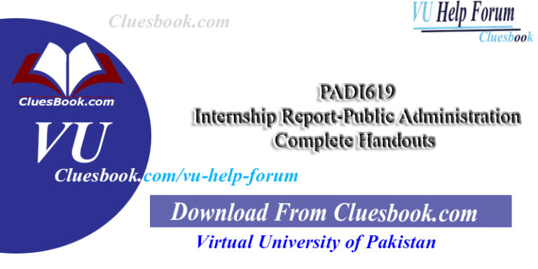 PADI619 Internship Report-Public Administration Complete Handouts