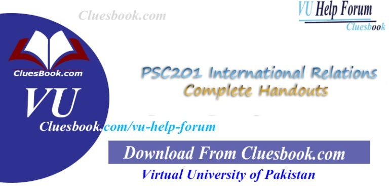 PSC201 International Relations Complete Handouts