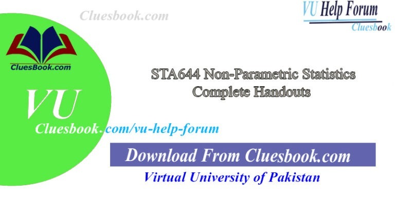 STA644 Non-Parametric Statistics Complete Handouts