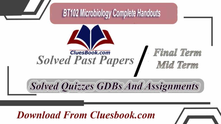 BT102 Microbiology Complete Handouts