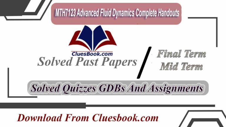 MTH7123 Advanced Fluid Dynamics Complete Handouts