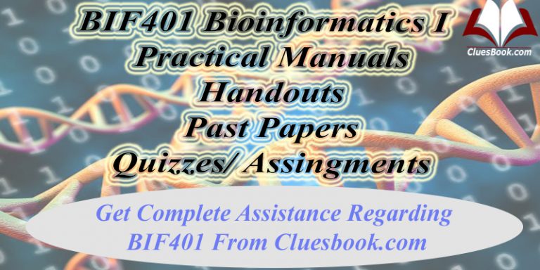BIF401 Bioinformatics I mid Term Past Papers