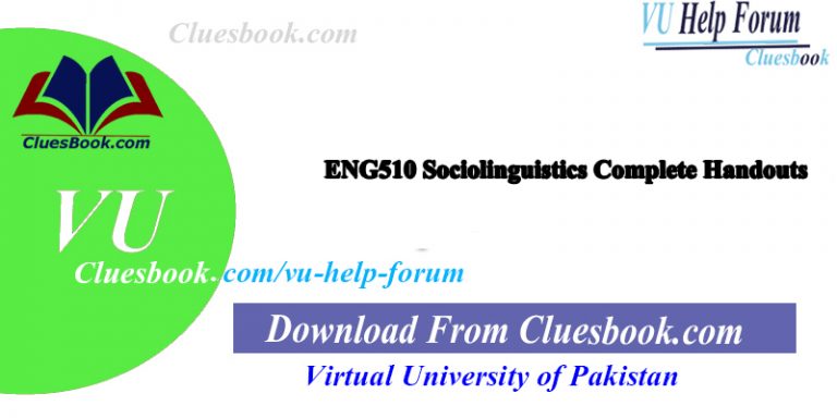 ENG510 Sociolinguistics Complete Handouts
