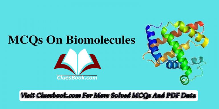 MCQs On Biomolecules