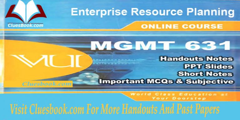 MGMT631 Enterprise Resource Planning Handouts And Past Papers