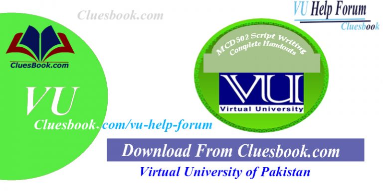 MCD502 Script Writing Complete Handouts