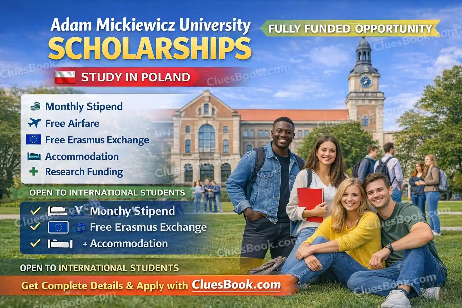 Adam Mickiewicz University Fully Funded Scholarships in Poland for International Students
