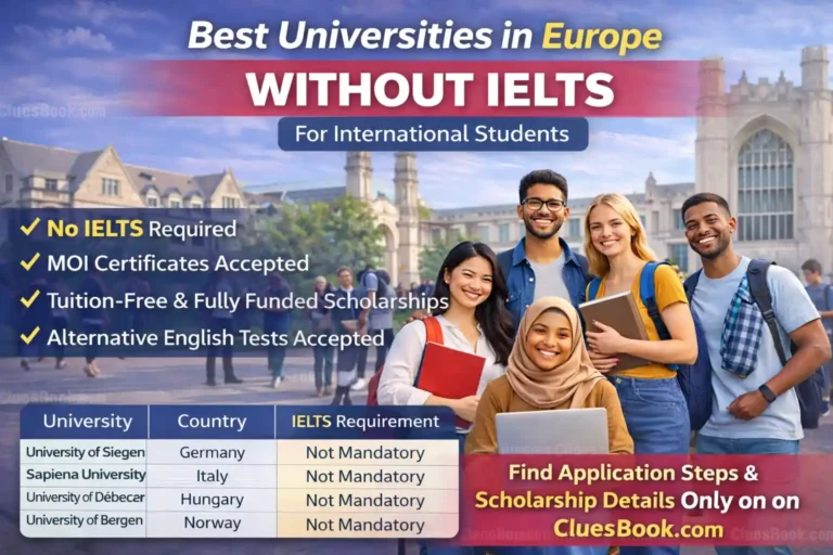 Best Universities in Europe Without IELTS for International Students
