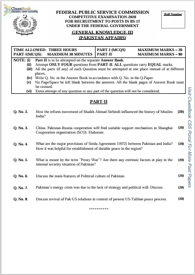 CSS Forum Pakistan Affairs Past Papers 2020 5 CSS Forum Pakistan Affairs Past Papers 2020