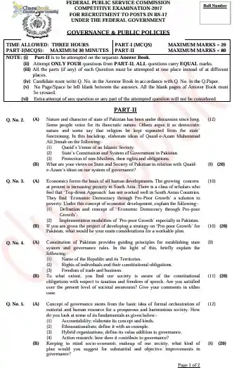 CSS Governance and Public Policy Paper 2017 PDF 13 CSS Governance and Public Policy Paper 2017 PDF