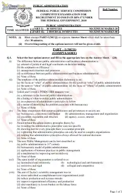 CSS Public Administration 2010 Paper