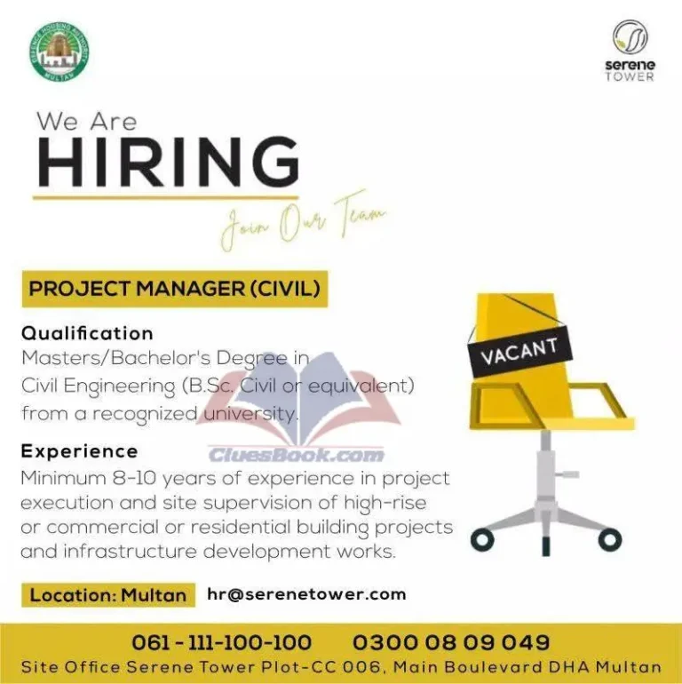 Civil Project Manager Jobs At Serene Tower In Multan 2025 16 Civil Project Manager Jobs At Serene Tower In Multan 2025