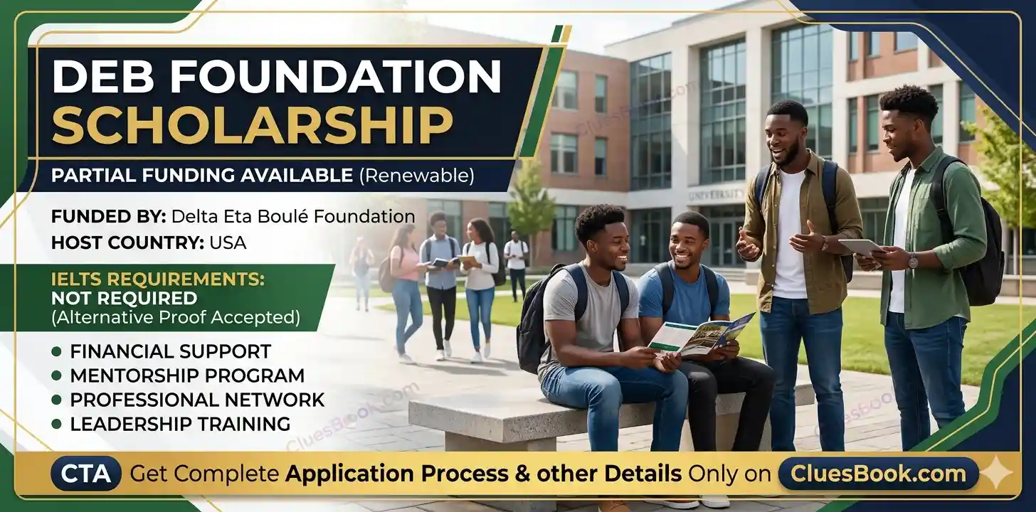 DEB Foundation Scholarship in USA 2027 | ($20,000 Funding) 1 DEB Foundation Scholarship in USA