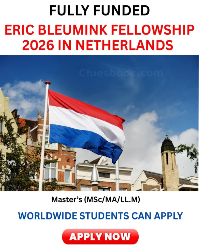 Eric Bleumink Fellowship 2025 Study Free in Netherlands