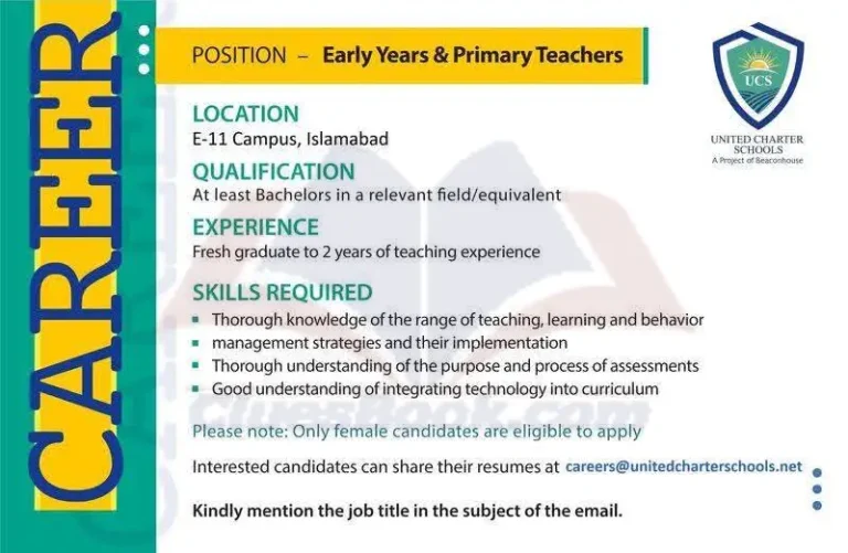 Female Teaching Jobs in UCS Islamabad 2025 11 Female Teaching Jobs in UCS Islamabad 2025