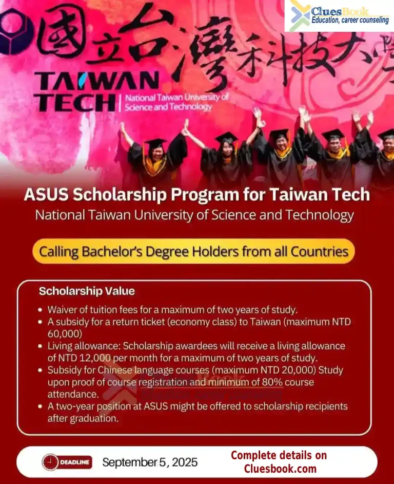 Fully Funded ASUS Scholarship Program for Taiwan Tech Apply by 5 Sep 2025