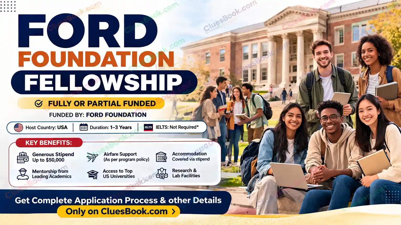 Fully Funded Ford Foundation Fellowship in USA 2026 | (Highly-Paying) 1 Fully Funded Ford Foundation Fellowship in USA