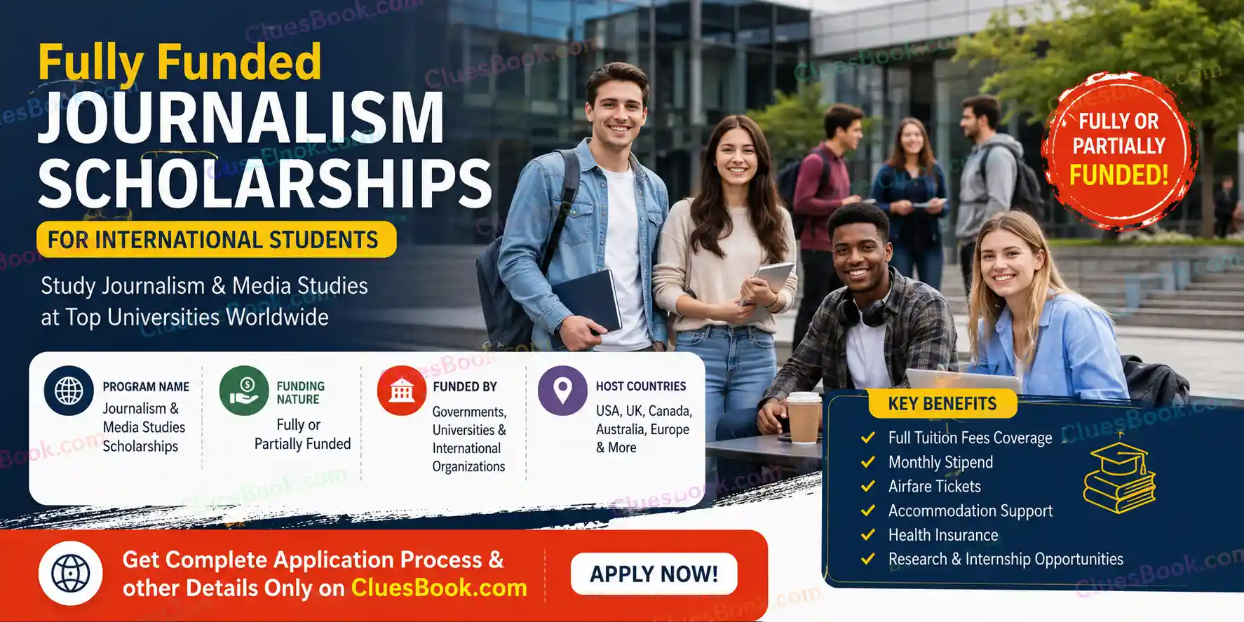 Fully Funded Journalism Scholarships for International Students