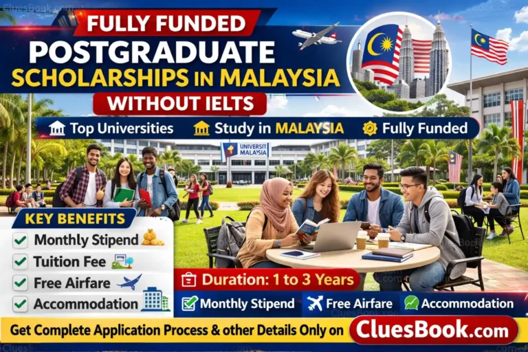 Fully Funded Postgraduate Scholarships in Malaysia Without IELTS