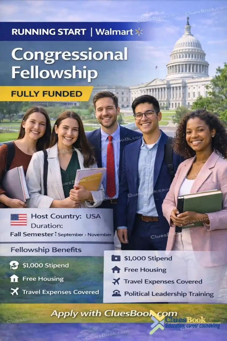 Fully Funded Running Start Walmart Congressional Fellowship in USA