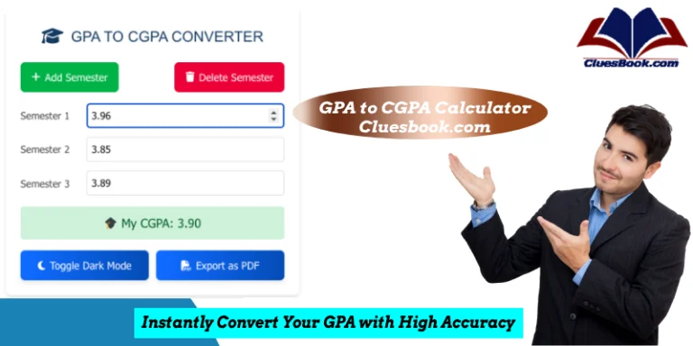 GPA to CGPA Calculator – Instantly Convert Your GPA with Accuracy