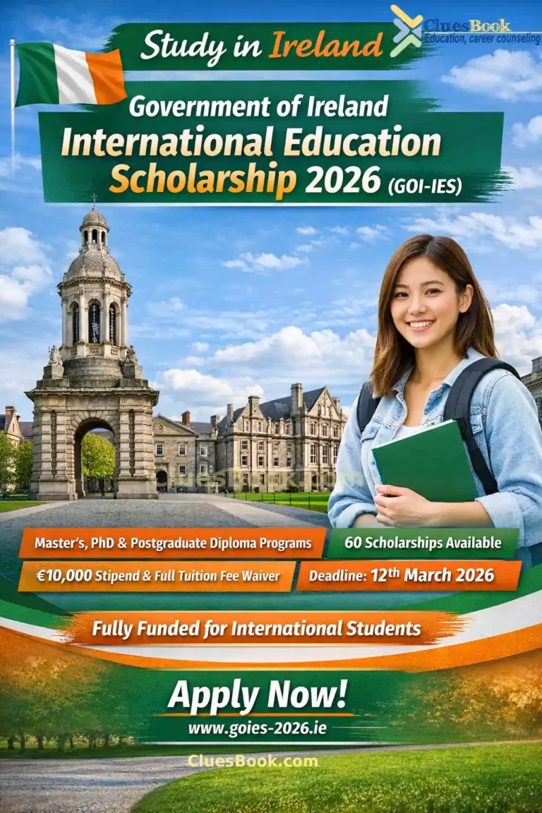 Government of Ireland International Education Scholarship (GOI-IES) 2026