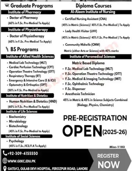 Gulab Devi EC Admissions in Pakistan 2025 1 Gulab Devi EC Admissions in Pakistan 2025
