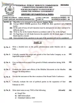 History of Pakistan And India CSS Past Papers 2023 PDF 5 History Of Pakistan And India CSS Past Papers 2023 PDF