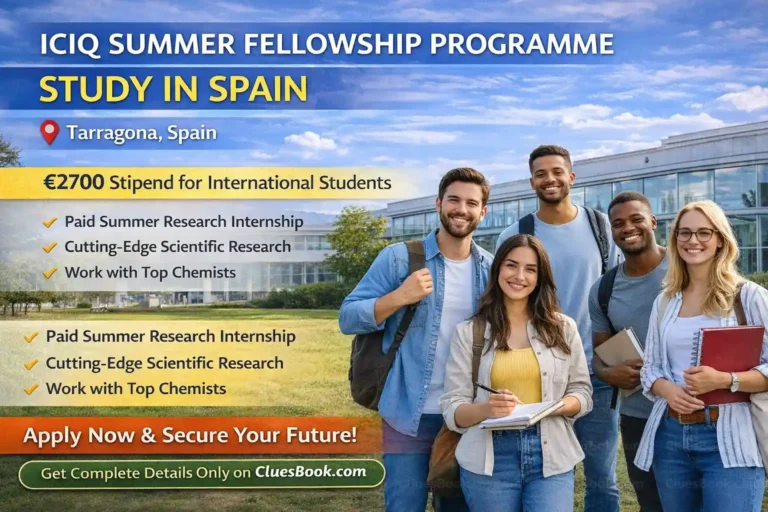 ICIQ Summer Fellowship Programme to Study In Spain