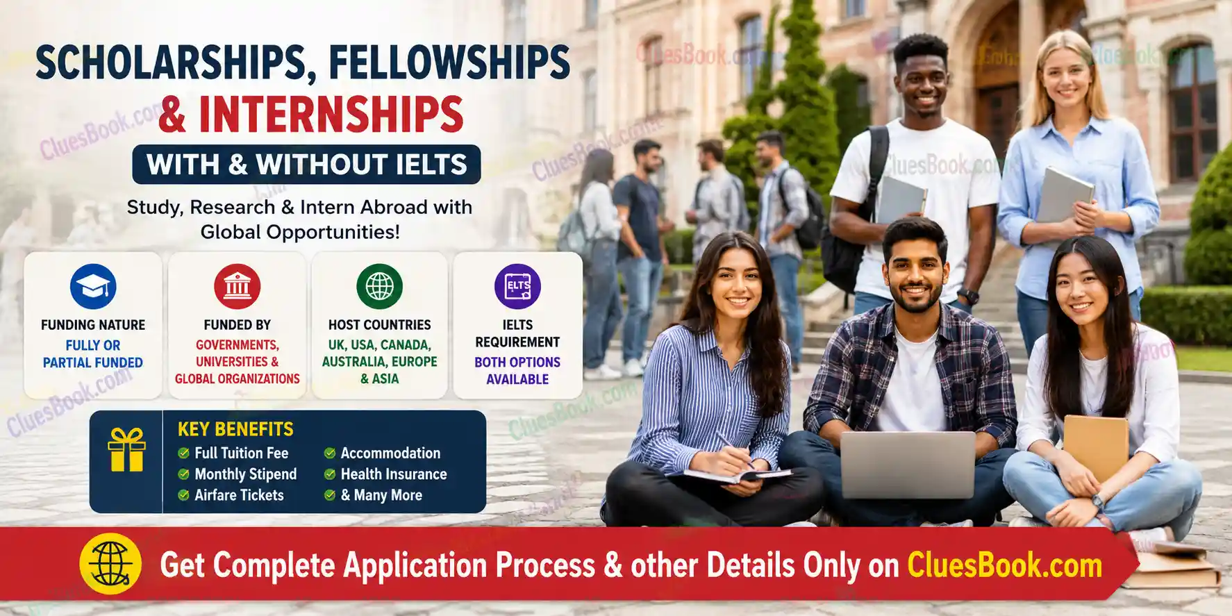 IELTS Requirements for Scholarships, Fellowships & Internships and other Funded Opportunities
