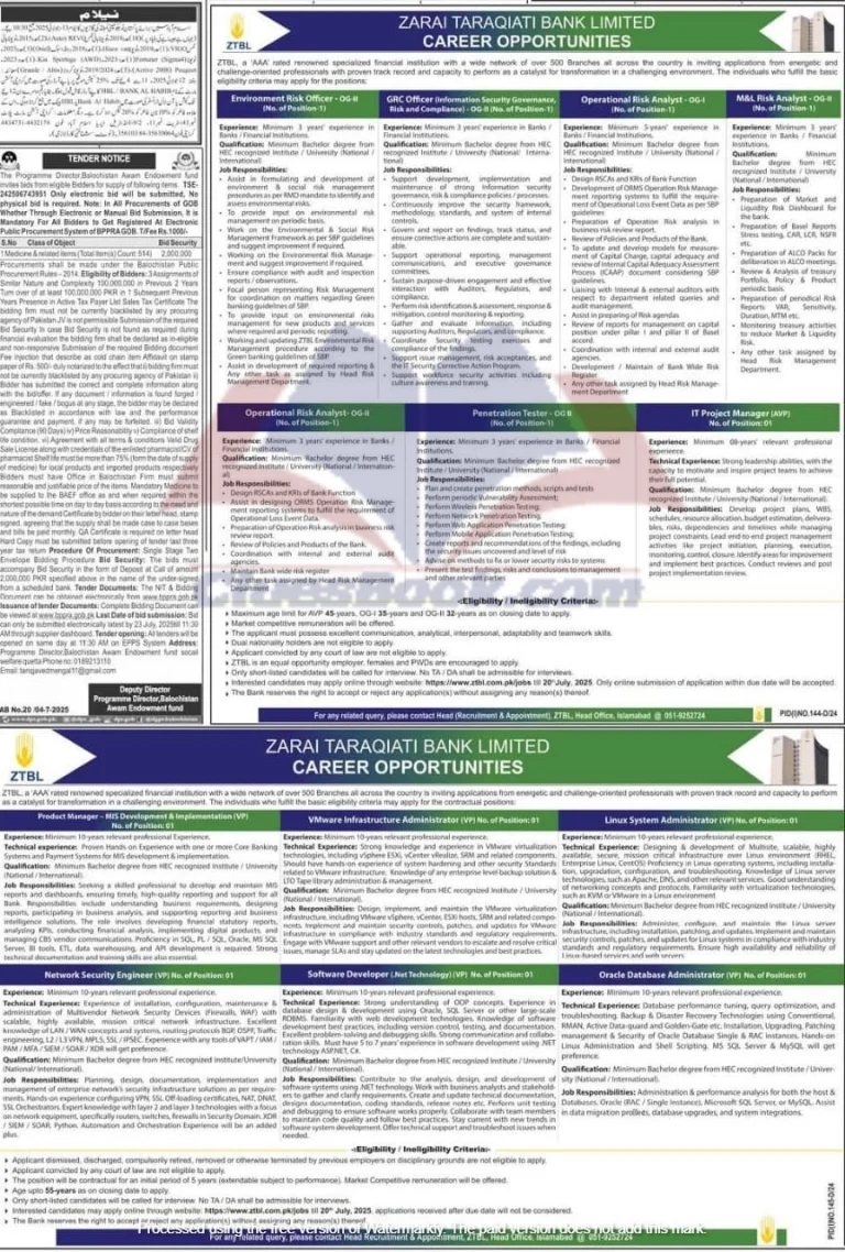 Latest ZTBL Jobs 2025 Apply for Top Banking Positions Now 10 Latest ZTBL Jobs 2025 Apply for Top Banking Positions Now