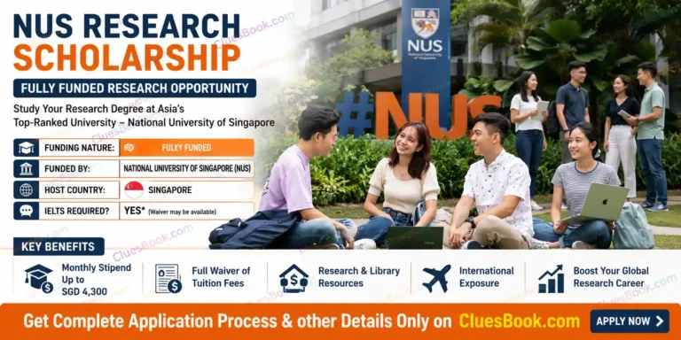 NUS Research Scholarship in Singapore for Graduates